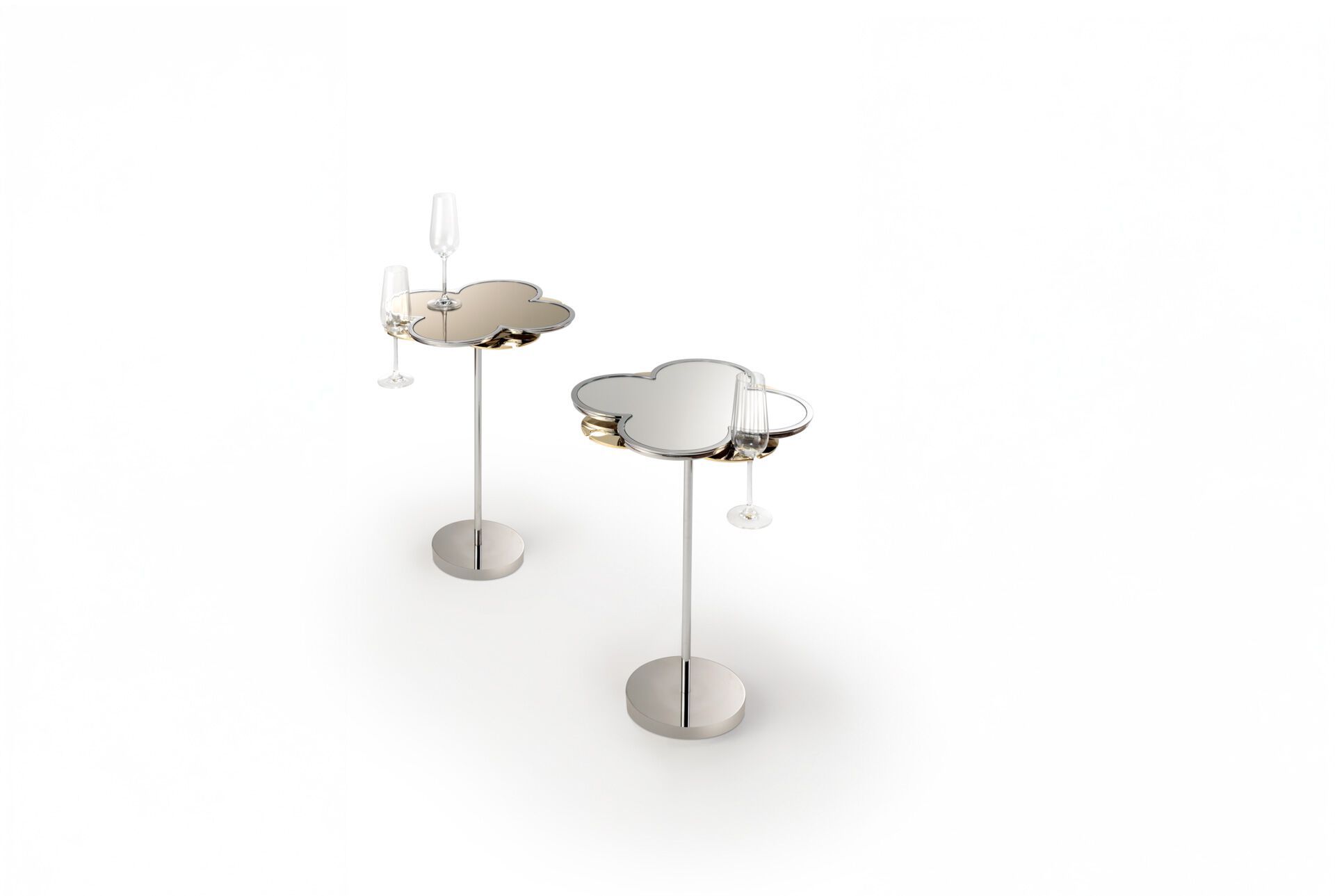 Хромированный металлический журнальный столик REFLEX FIORE 40&55 ARCH-00003907 - Вид №1