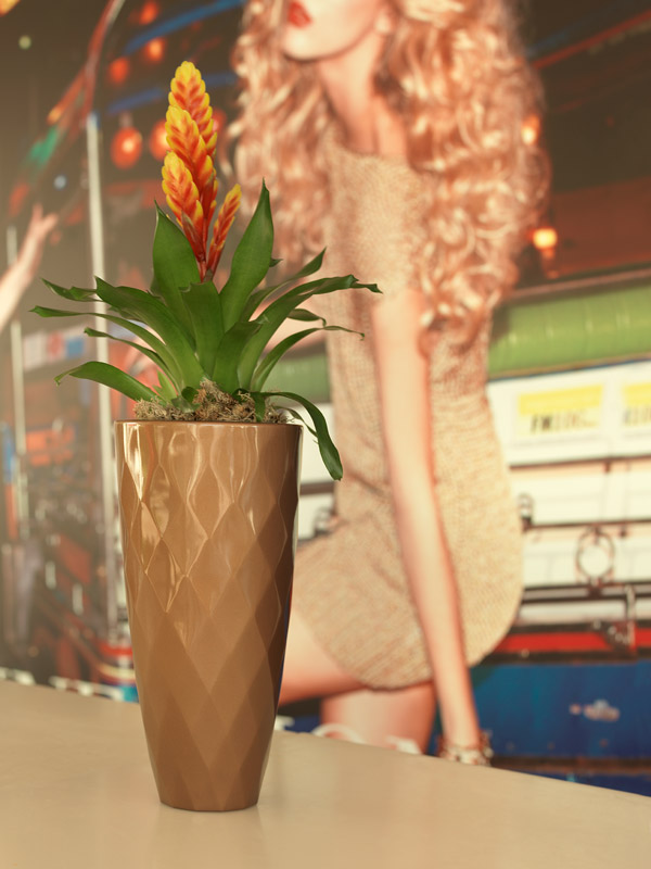 073135 Кашпо Nano матовое антрацит 36см Vondom Vases - Вид №1