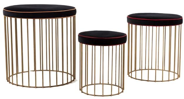 Il Bronzetto Пуф с мягкой подкладкой из латуни Cage Cag04set - Вид №1