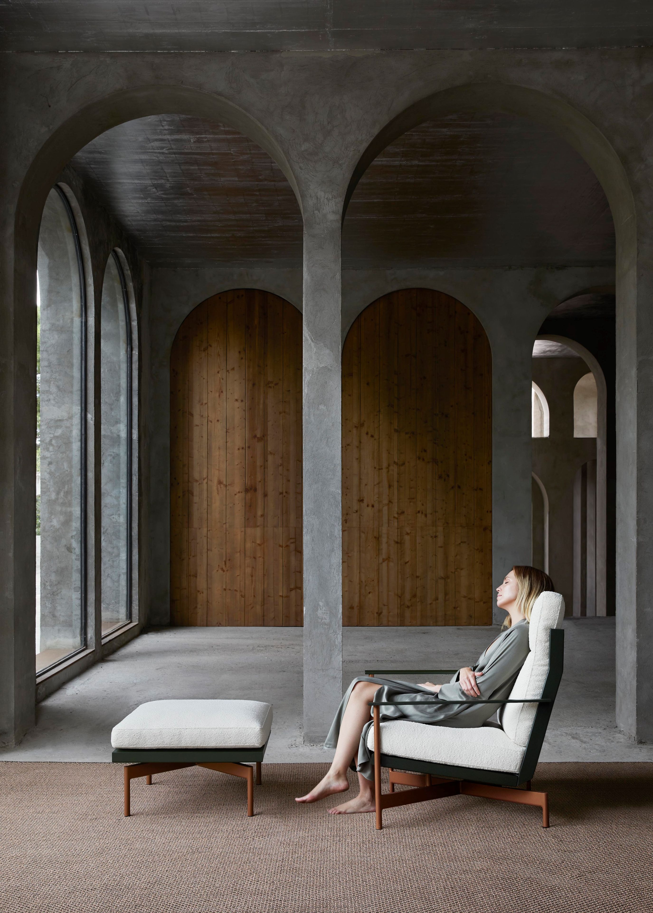 Квадратный пуф из ткани GANDIABLASCO волны ARCH-00039946 - Вид №13