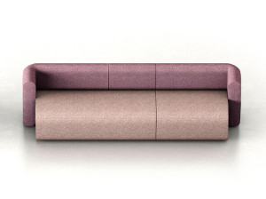 3-местный тканевый модульный контрактный диван