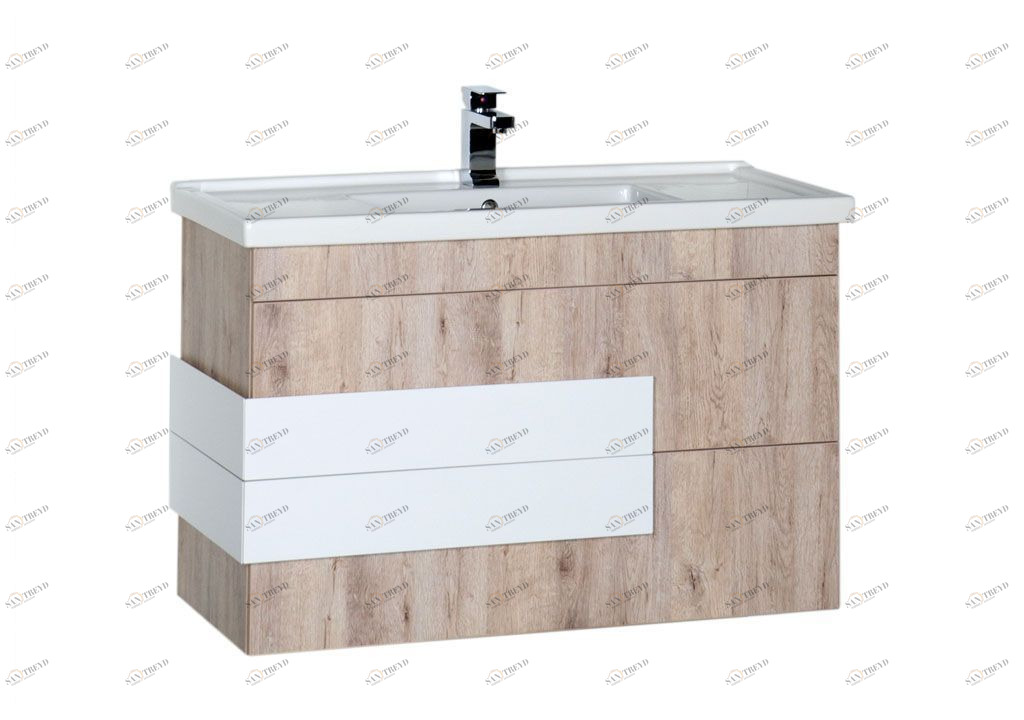 Тумба с раковиной Aquanet Мадейра 100 дуб кантри 0018307200182325