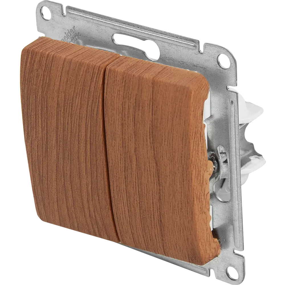 Выключатель встраиваемый Systeme Electric Glossa СХ5 2 клавиши цвет дуб 84730737 STLM-2147409 - Вид №1