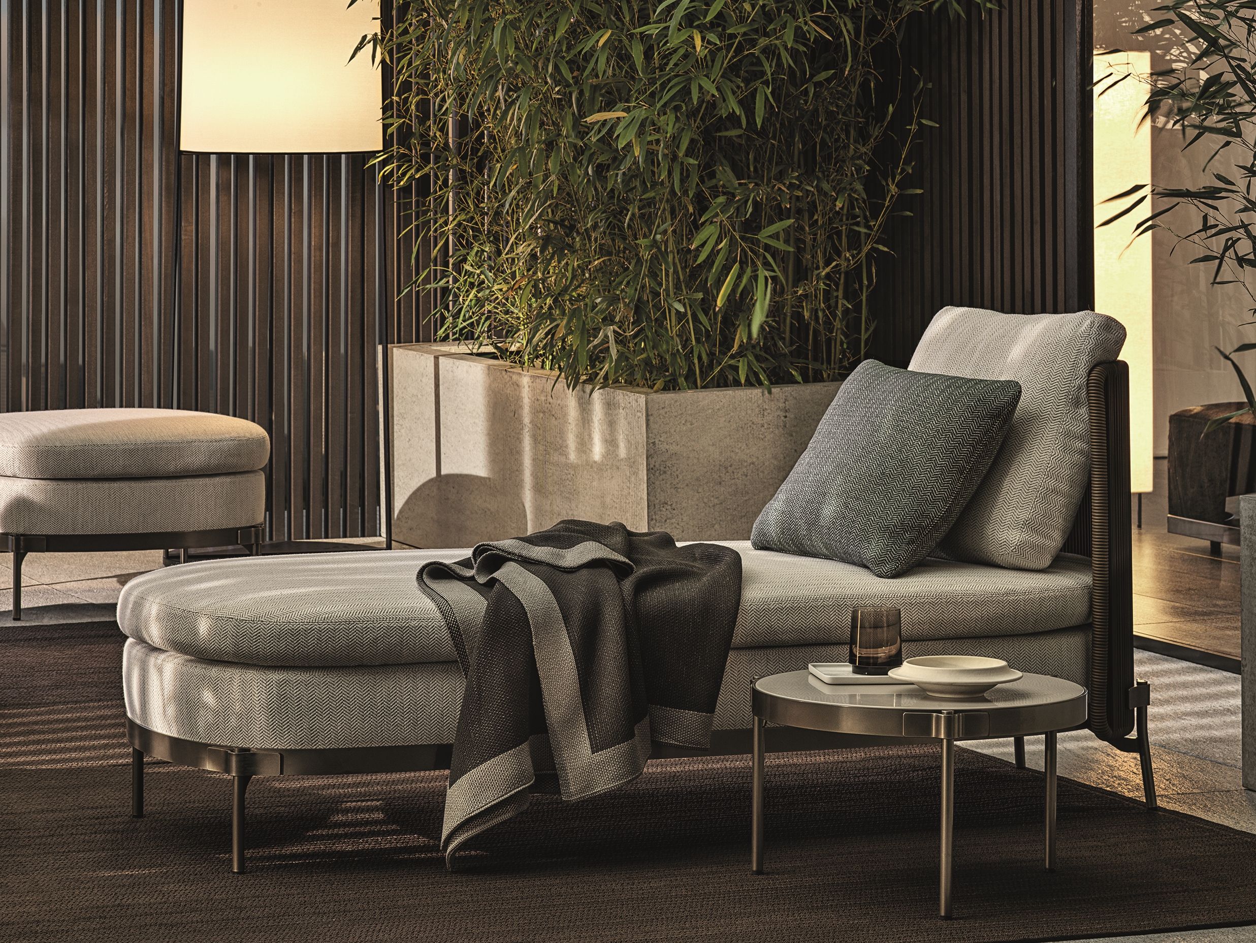 Открытый спальный мешок с мягкой тканью Minotti Tape Cord Outdoor ARCH-00052853 - Вид №2