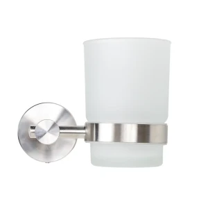 Стакан для зубных щеток Martes стекло/нержавеющая сталь цвет хром