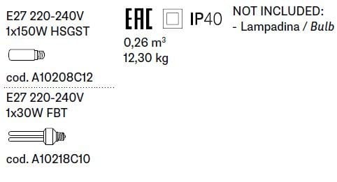 Стеклянный торшер Fabbian Lumi Mochi ARCH-00083880 - Вид №6