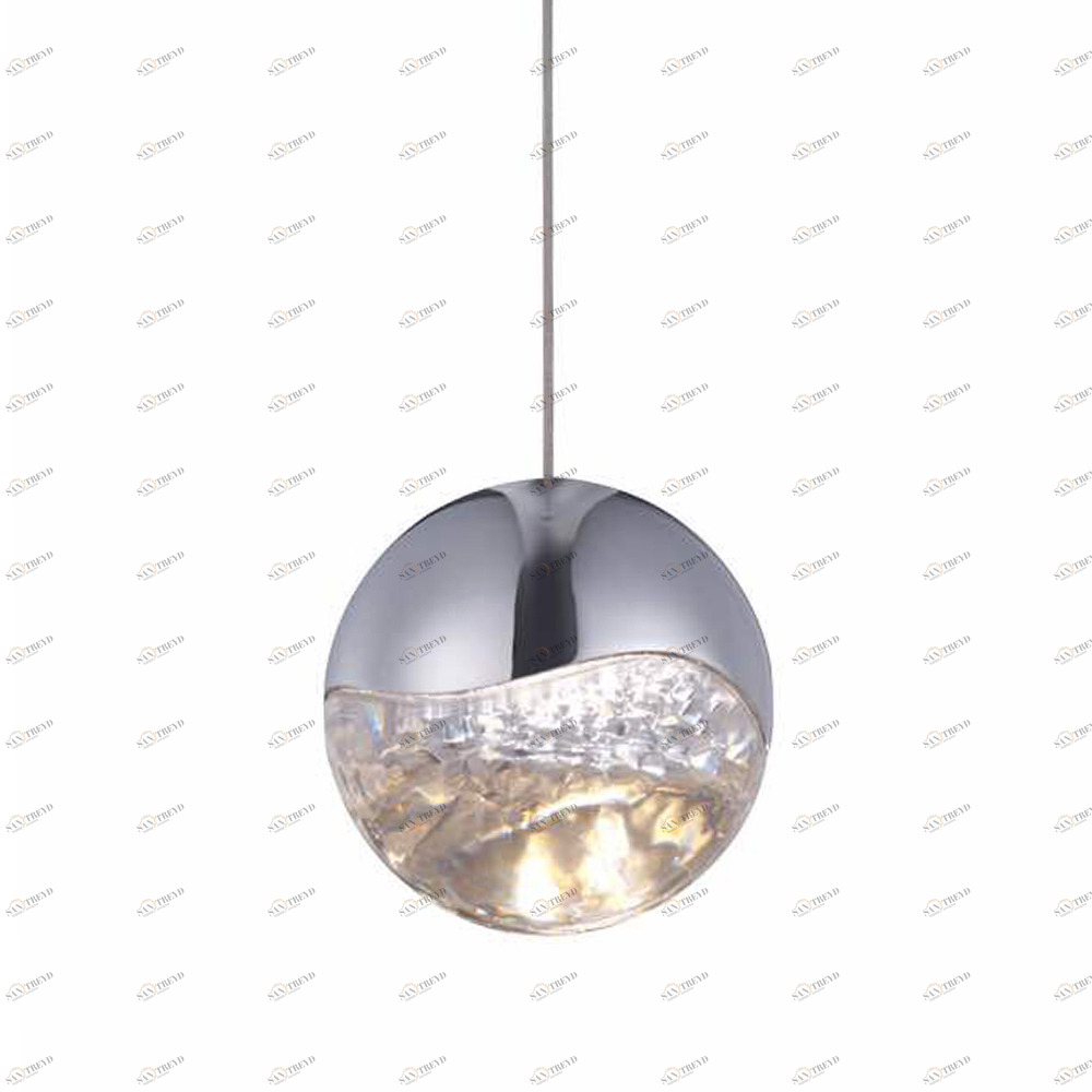 Подвесной светильник Globo 1U chrome от Delight Collection SD3301-1U DELIGHT ДИЗАЙНЕРСКИЕ 243699 Прозрачный;хром 