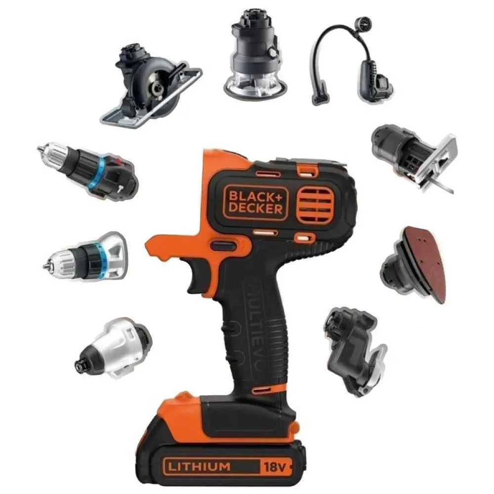 Многофункциональный аккумуляторный инструмент Black&Decker Multievo MT218, 18 В Li-Ion 2x1.5Ач BLACK + DECKER STLM-2033531 - Вид №1