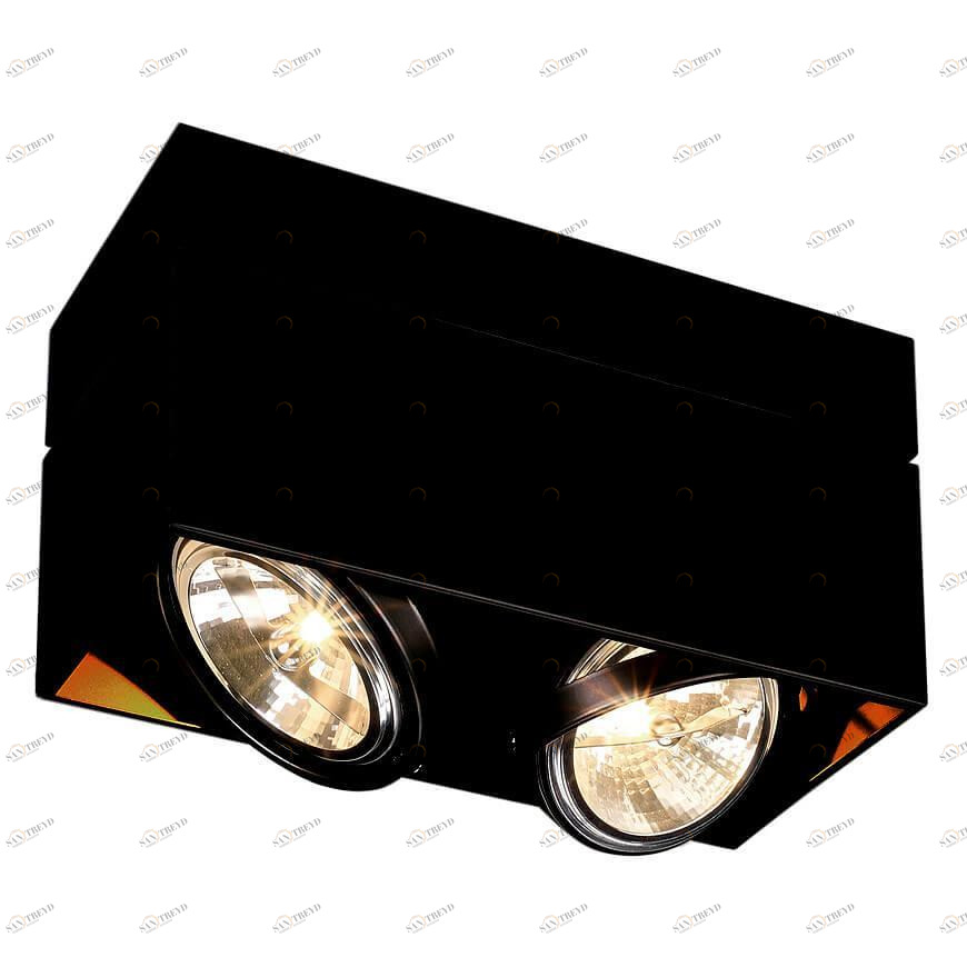 Потолочный светильник черный SLV Kardamod Square QRB Double 117130 SLV ДИЗАЙНЕРСКИЕ 00-3890365 Черный 