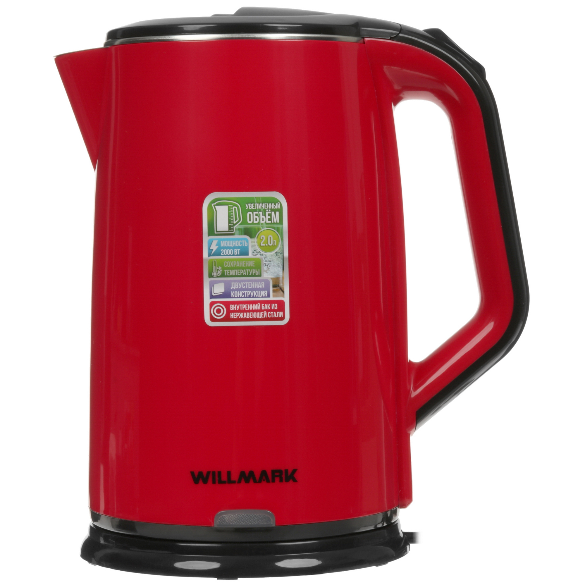 5343861 Электрочайник WILLMARK WEK-2012PS красный STDN-0084900