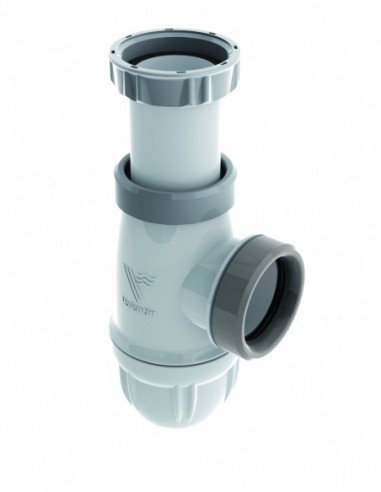 750700 001 00  Сифон для мойки Connectic, регулируемый, из двух материалов, Д. 40 мм, сертифицирован NF, пластик Valentin Белый  - Вид №1