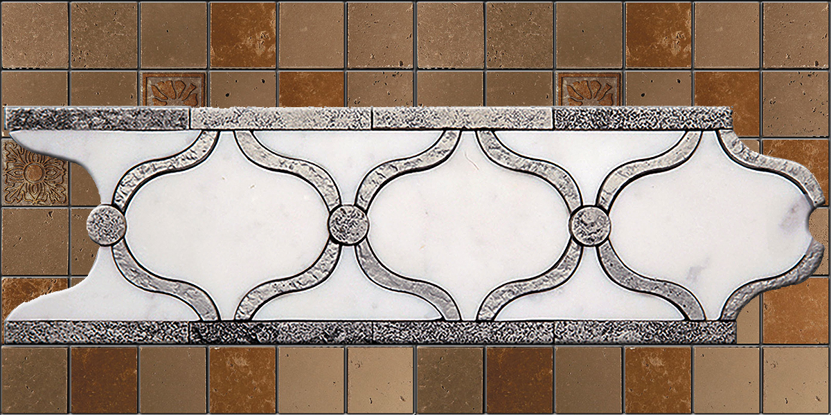 БОРДЮР ИЗ МРАМОРА GE-2 SKALINI ORNAMENTAL GE2 - Вид №1