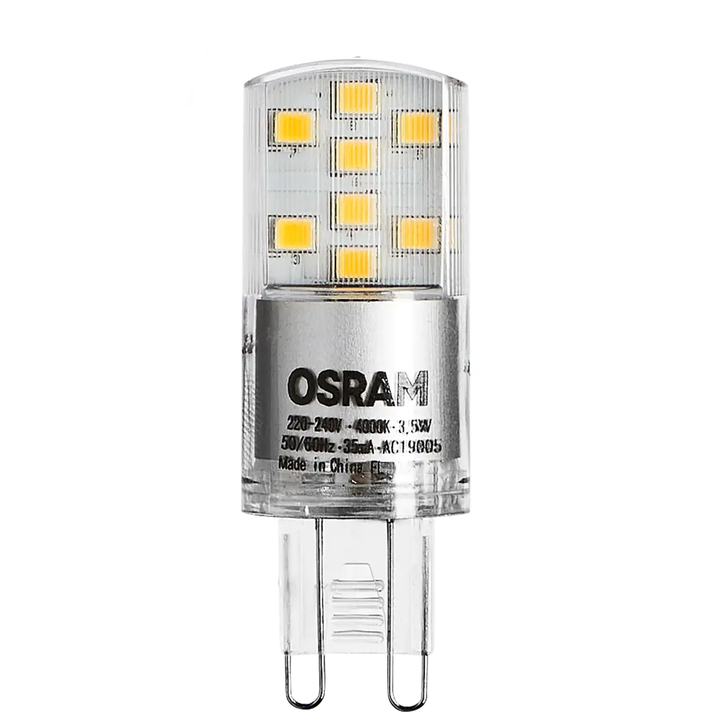 Лампа светодиодная Osram G9 3.5 Вт капсула прозрачная 400 лм, нейтральный белый свет 82610683 STLM-2121152  - Вид №1