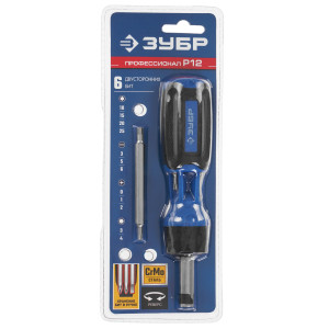 Отвертка с насадками/битами ЗУБР 25169 9107851