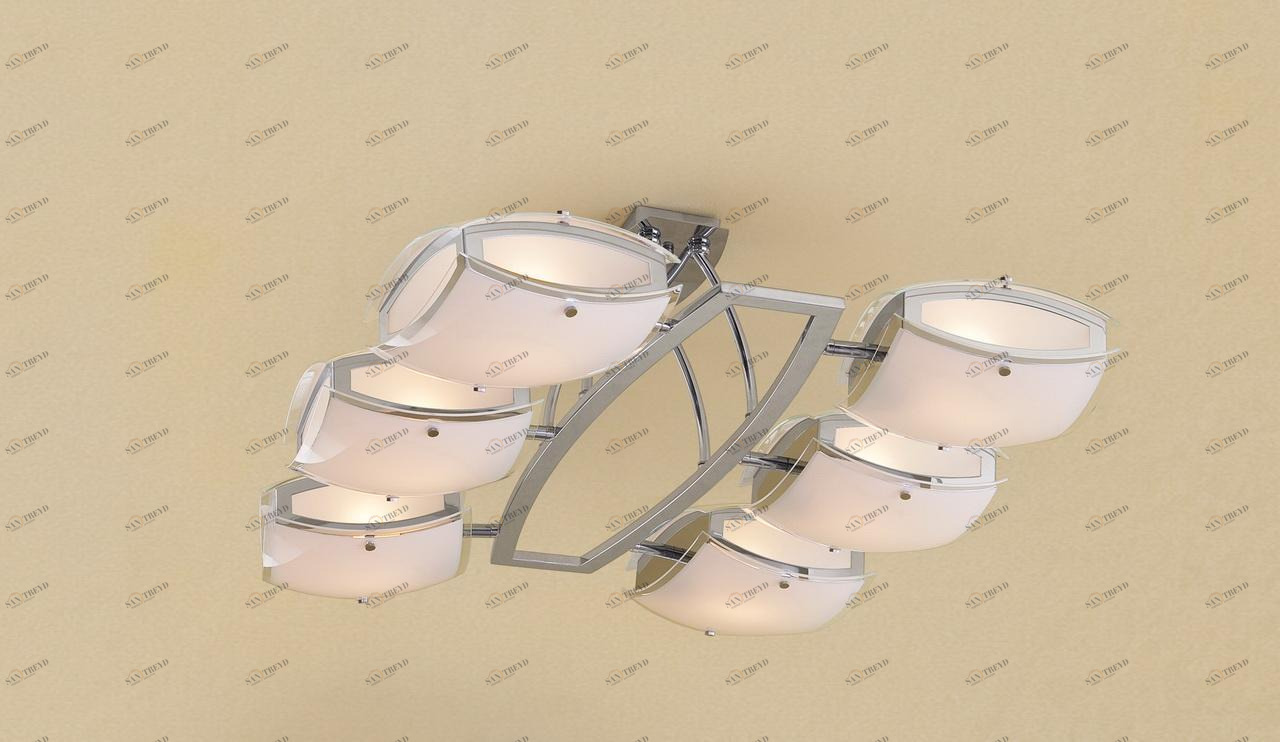 Потолочная люстра Citilux Берген CL161161 CITILUX БЕРГЕН ХРОМ 183027 Белый 
