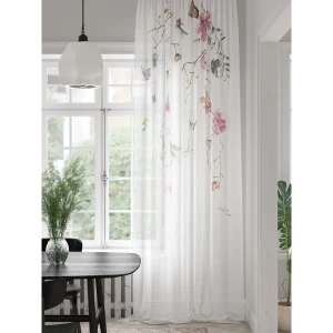91489760 Тюль на шторной ленте At Home Менорсис 150x280 см цвет белый STLM-1068265
