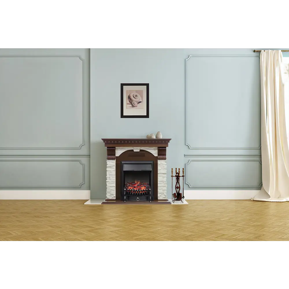 Обрамление Dublin арочный сланец белый угловой темный дуб ROYAL FLAME STLM-2085944 - Вид №1