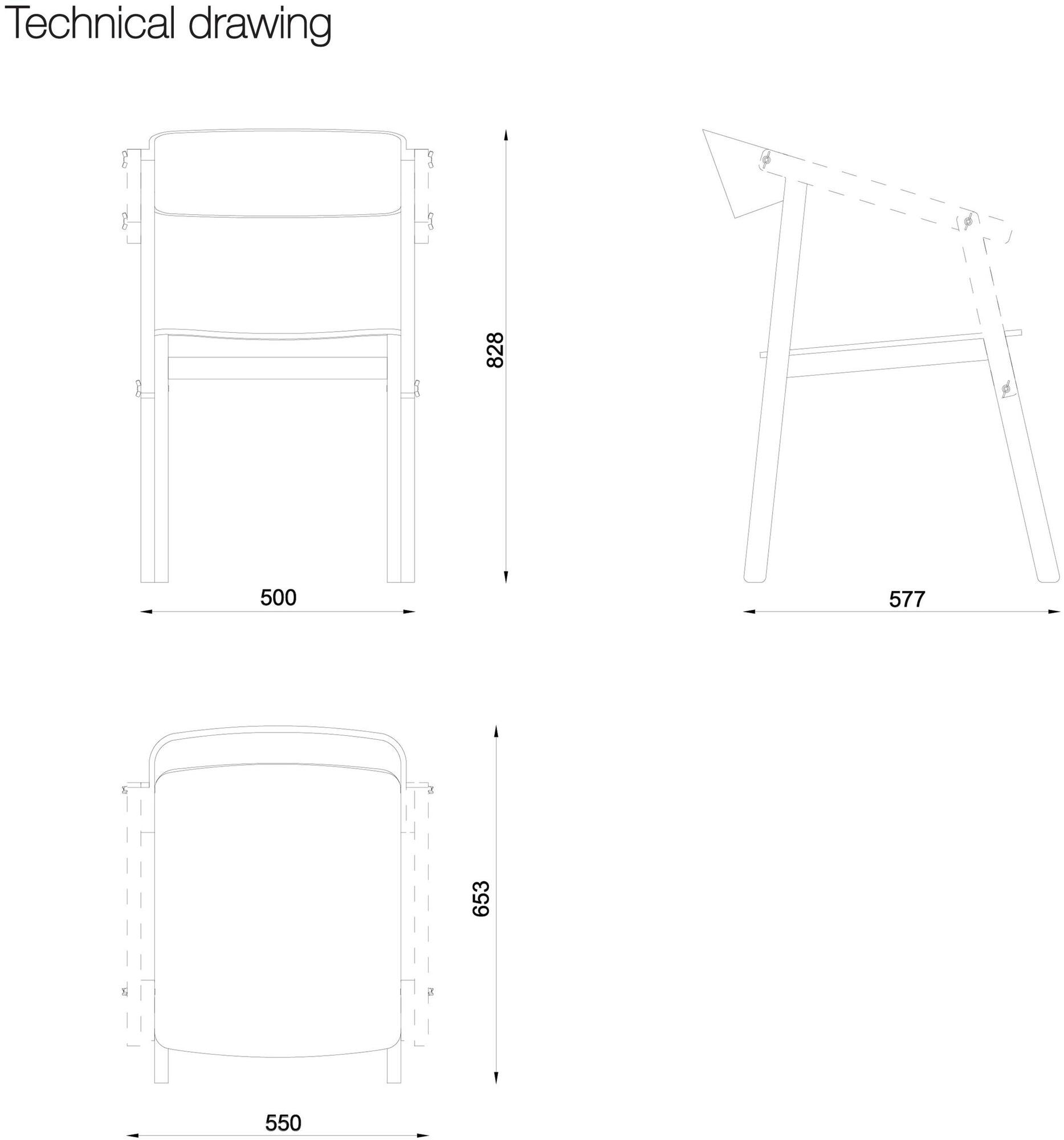 Askia Стул из дуба со встроенной подушкой Atelier 1.c09.ok - Вид №2