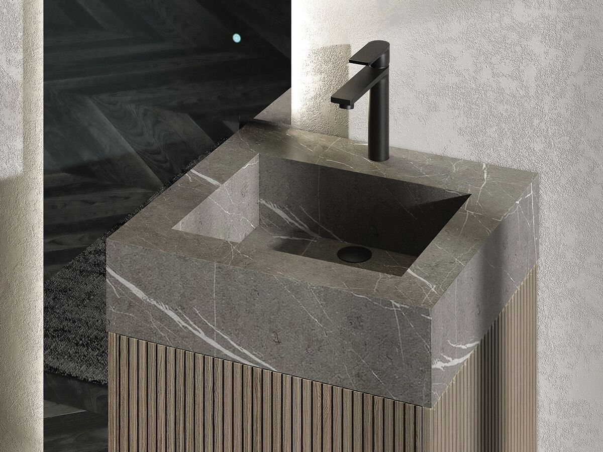 Деревянный одноместный напольный умывальник с дверцами LEGNOBAGNO Re-Stretch ARCH-00004997 - Вид №5