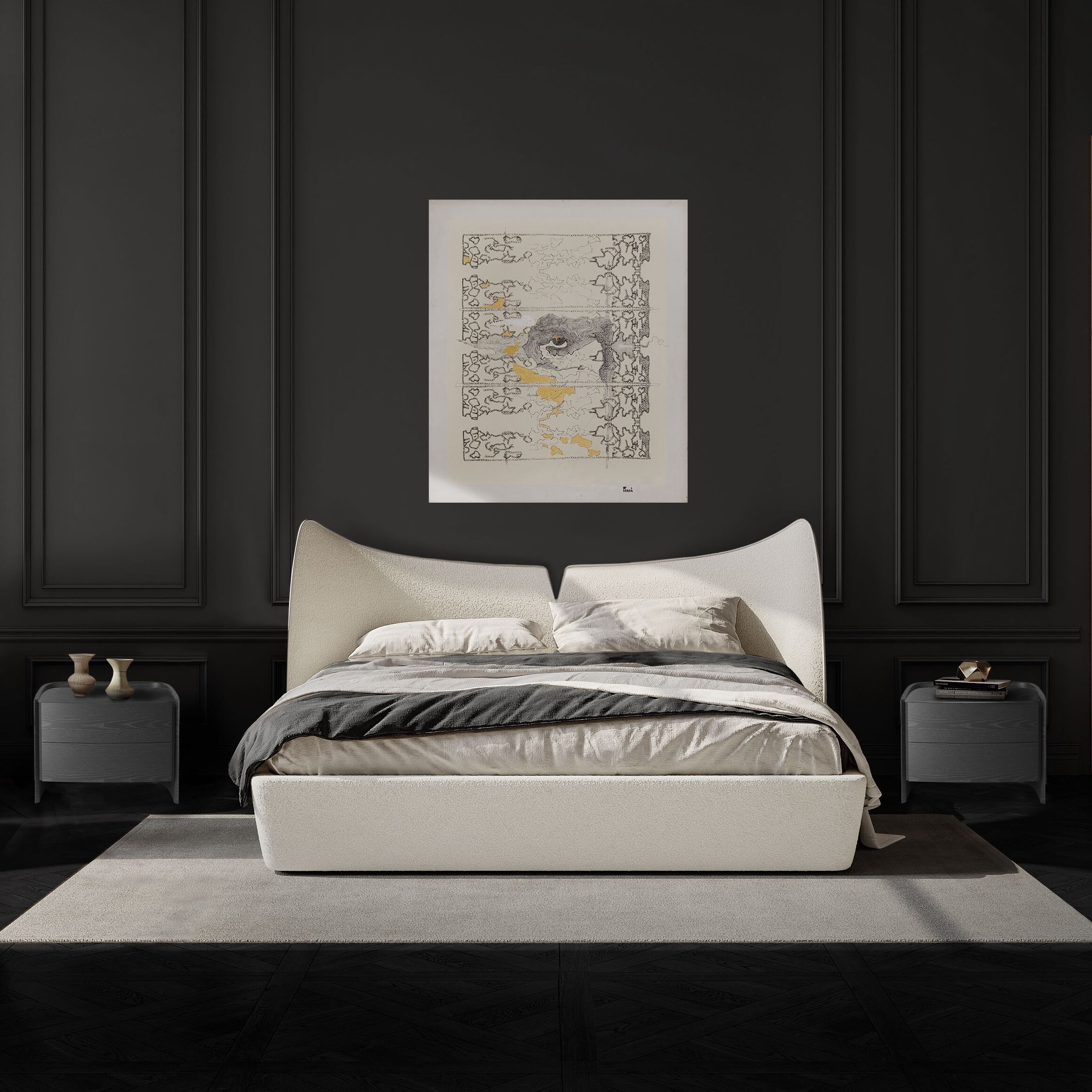 Деревянная тумбочка с ящиками Wayne Enterprises Home Collection WE-072 ARCH-00020010