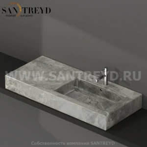 IN116DAAG Подвесная раковина настенная прямоугольная Ceramica Globo  серая