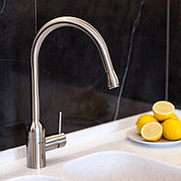 SКN-O3-07-SN Смеситель-озонатор Kona Ozone со встроенным краном для питьевой воды, низкий излив Konaozone  - Вид №8