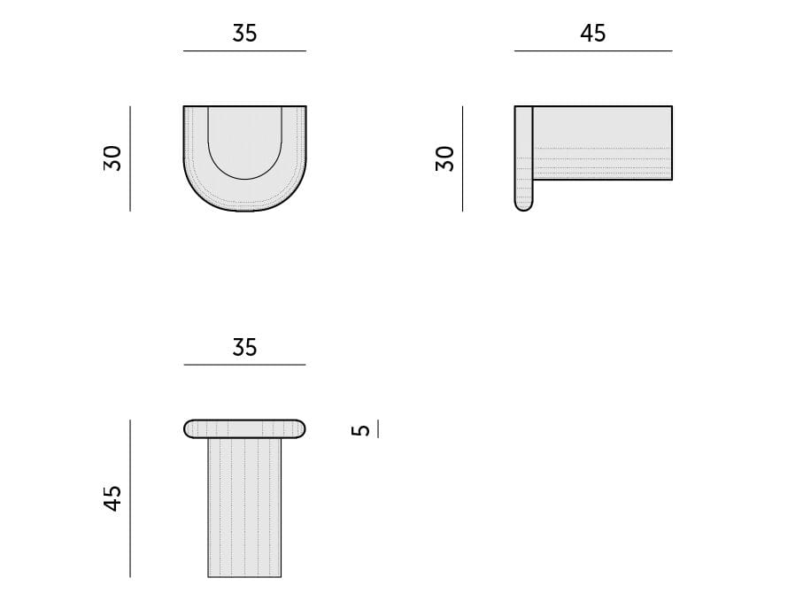 Прикроватная тумбочка из МДФ Punto Zero штопки ARCH-00050407 - Вид №6