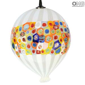 3446 ORIGINALMURANOGLASS Потолочный светильник воздушный шар с миллефиори - муранское стекло OMG 20 см
