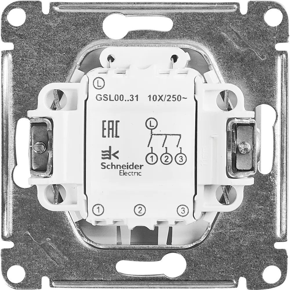 Schneider Electric Glossa — трёхклавишный выключатель в бежевом исполнении 86710482 STLM-0070852 - Вид №2