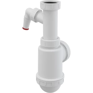 Сифон для мойки с накидной гайкой 6/4" и штуцером