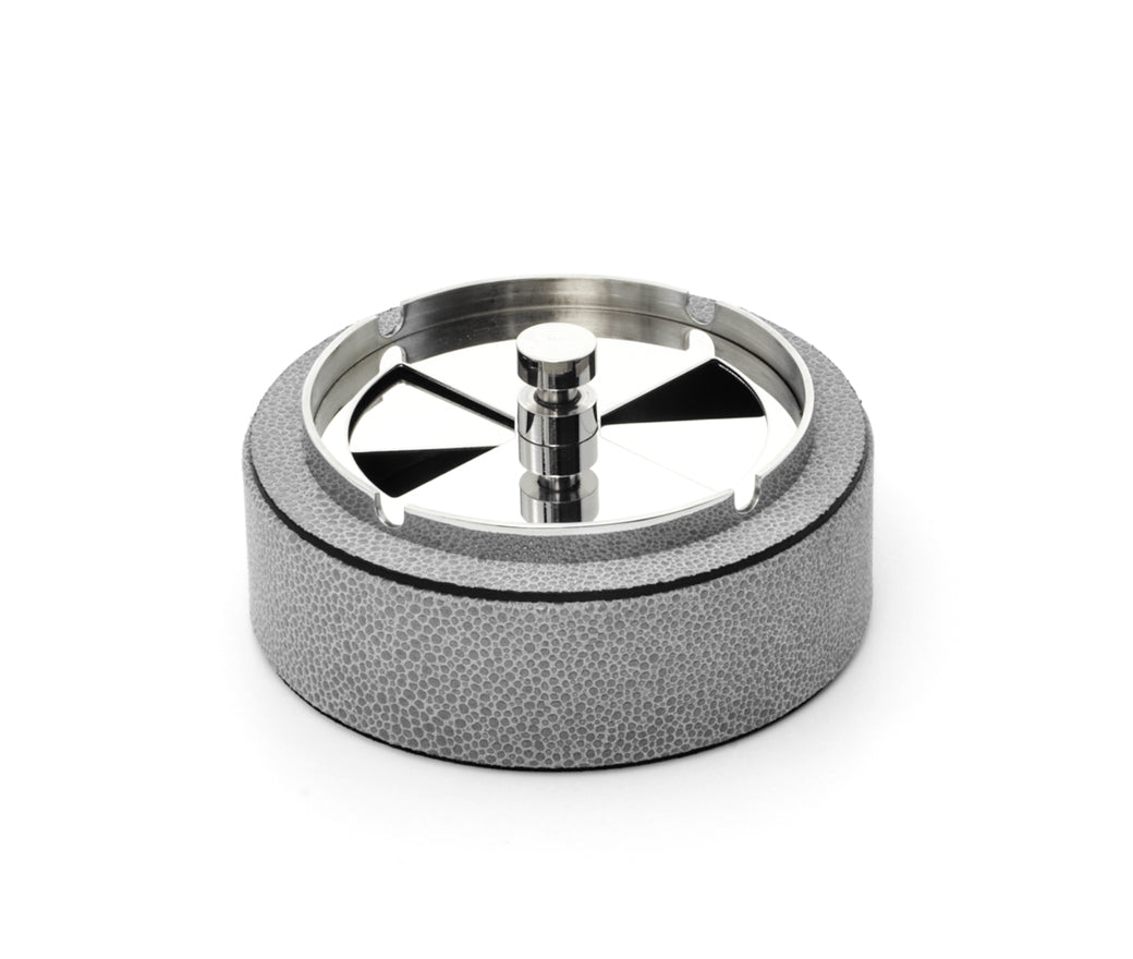 Пепельница Vento - Ø 13XH6 см / зернистая кожа_artic Pinetti 00.1380.029.085 - Вид №2