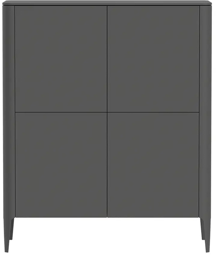 91313302 Шкаф распашной Ellipse furniture 100x120x45 см МДФ цвет темно-серый STLM-1077791