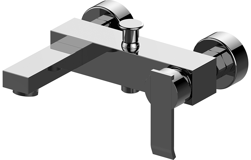 EX-3775-LM38W Настенный смеситель для ванной GRAFF Qubic