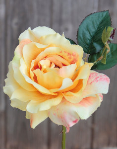 3183 304 a2 Искусственная роза, короткий стебель, 20 см, желто-красная H-andreas