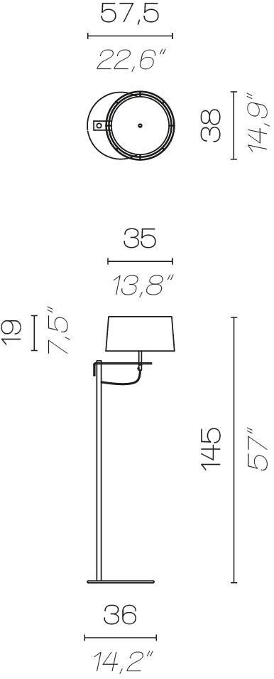 Contardi Светодиодный торшер из ткани Divina sun-id-1399194 - Вид №6