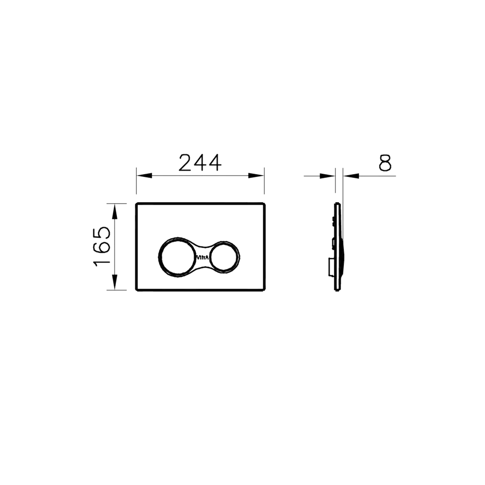 Комплект инсталляция с унитазом Vitra Stern 9016B083-7203 цвет черный STLM-2119063 - Вид №9