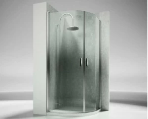 VISMARAVETRO Полукруглая угловая душевая кабина на заказ из закаленного стекла L i n e a