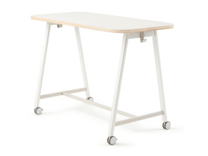 Высокий стол для совещаний из меламина с колесами