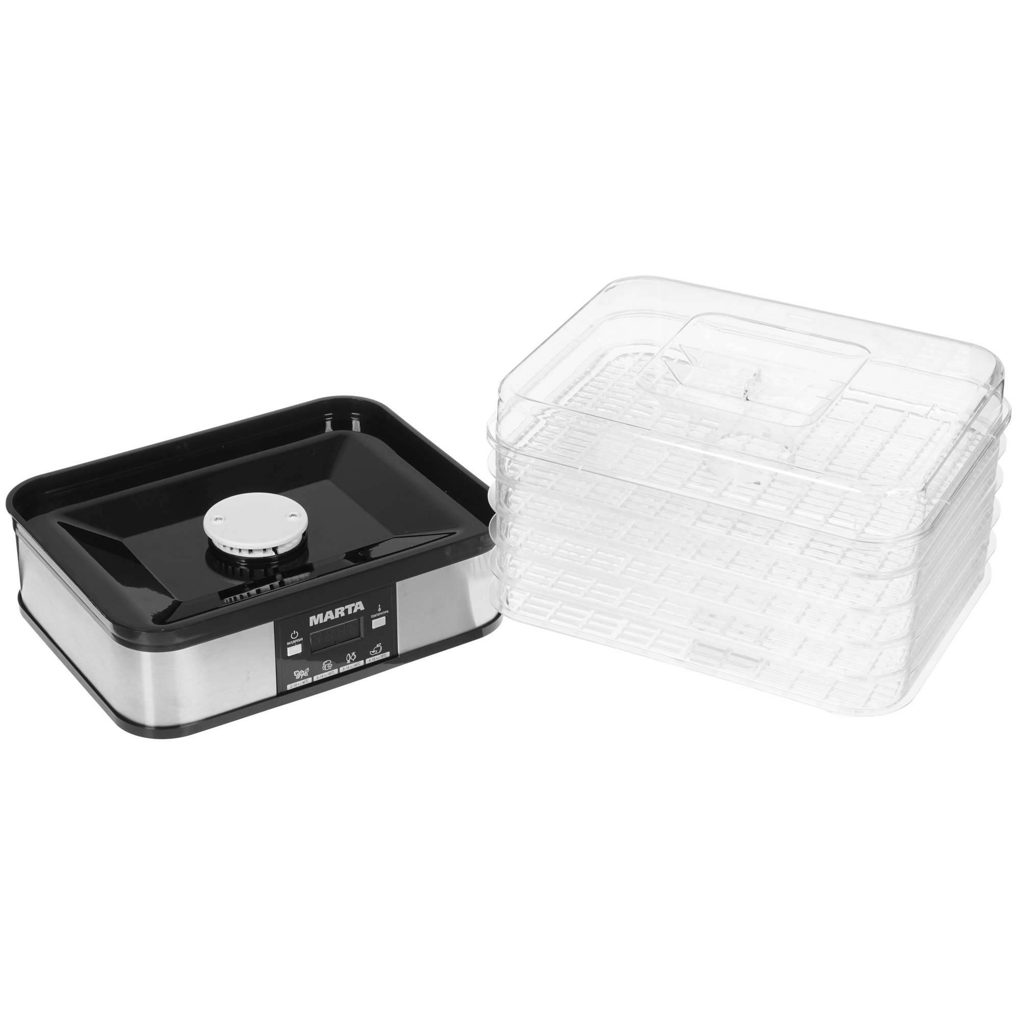 8164509 Сушилка для овощей и фруктов MARTA MT-1952 серебристый STDN-0082122 - Вид №5