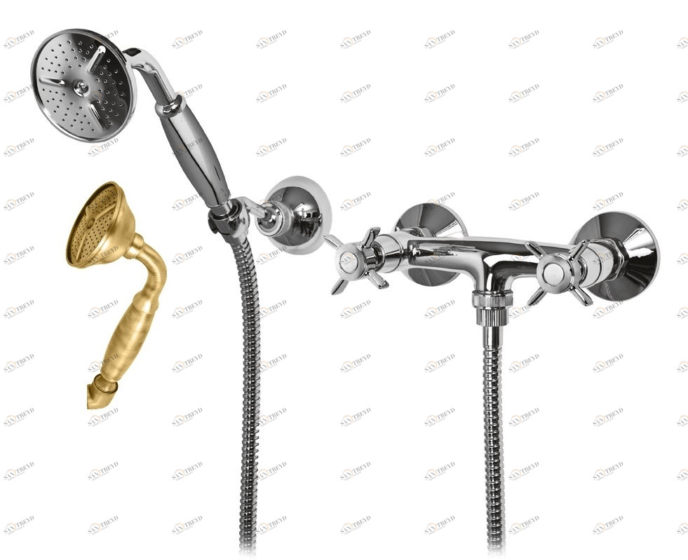 Смеситель для душа с ручным душем, шлангом 150 см и держателем CEZARES LORD-D-02-M