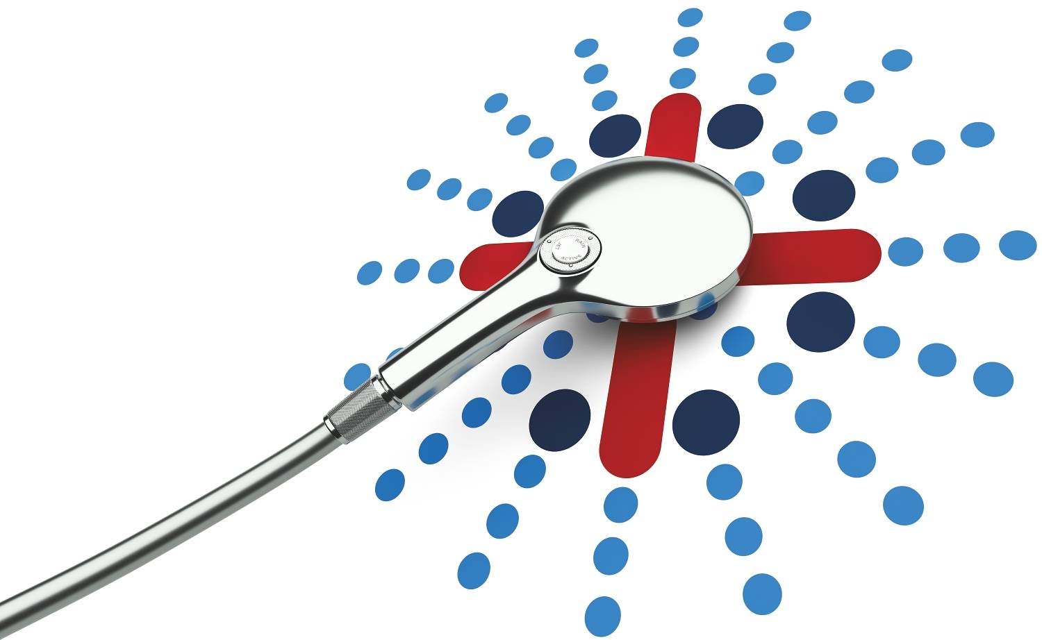 Ручной душ GROHE Rainshower SmartActive 130, 3 вида струй, хром (26544000) - Вид №9