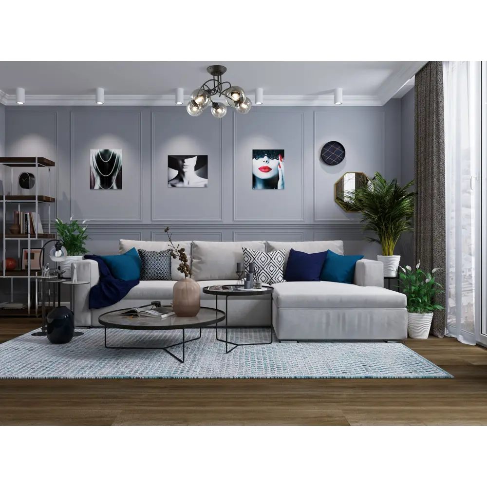 Штора на ленте «Канвас» 160x280 см полиэстер цветы цвет чёрный GARDEN STLM-2066690 - Вид №6