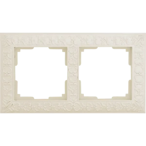 Рамка для розеток и выключателей Werkel Antik 2 поста, цвет жемчужный