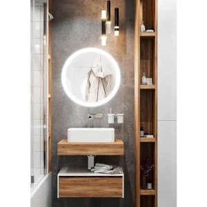 Зеркало для ванной Omega Glass Тип 2 SD322 с подсветкой 80 см круглое