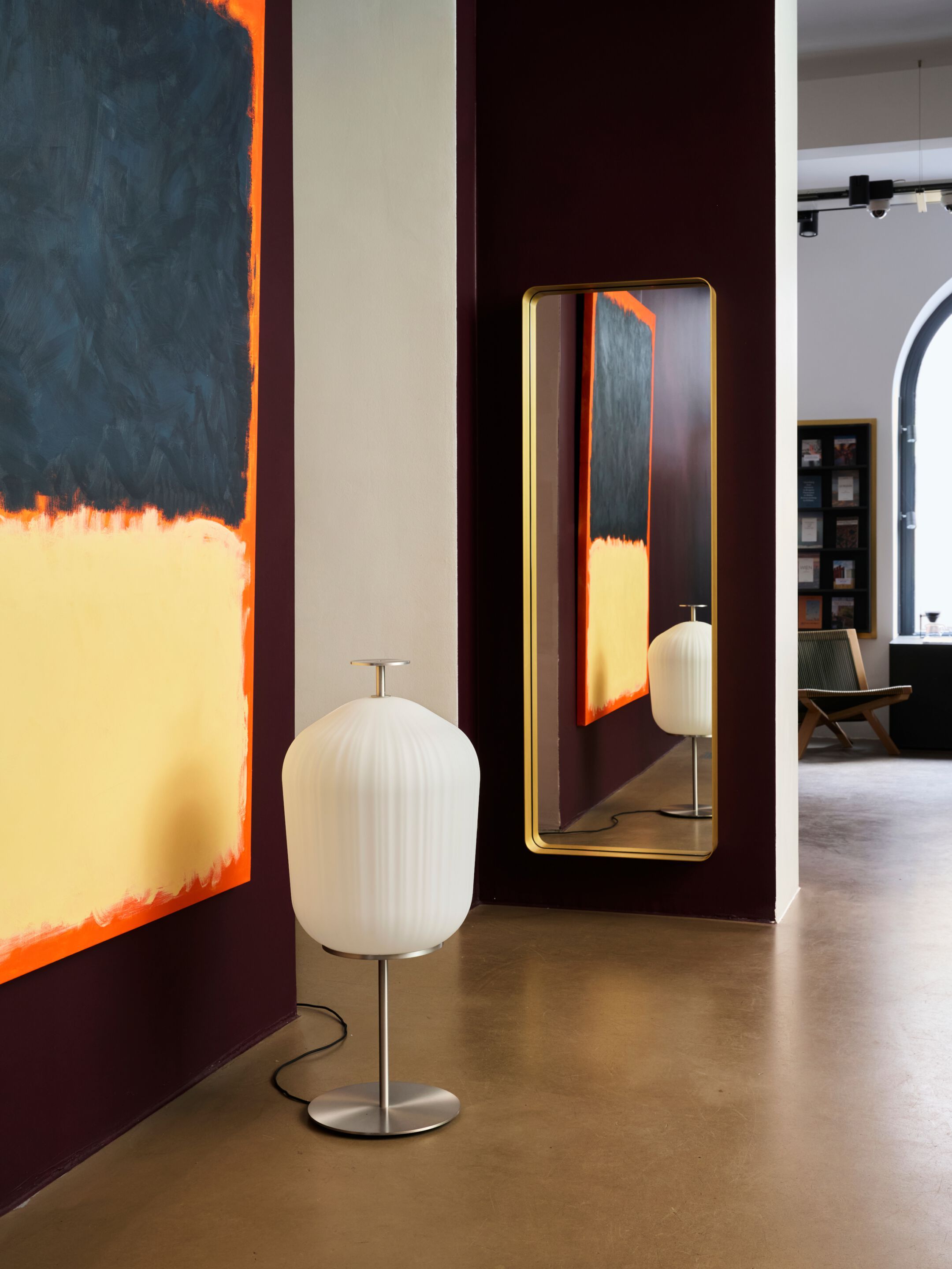 Алюминиевый и стеклянный светодиодный торшер Classicon Plissée ARCH-00095717 - Вид №5