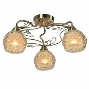 Потолочная люстра IDLamp Verity 286/3PF-Oldbronze IDLAMP VERITY 183463 Белый