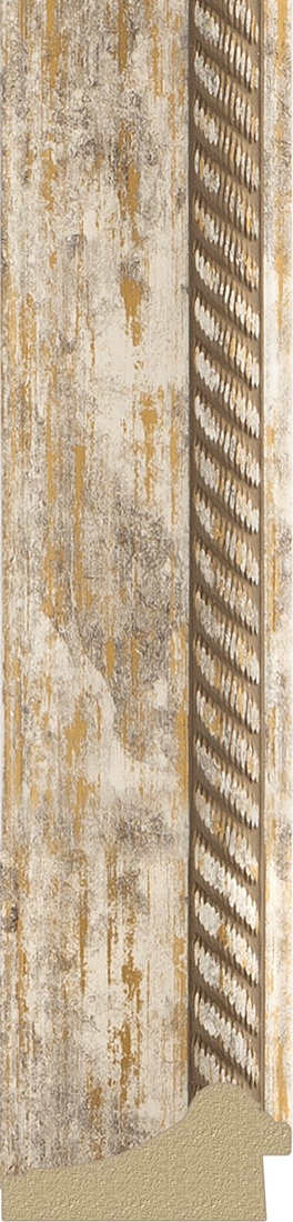 BY 3459 Зеркало с фацетом в багетной раме - прованс с плетением 70 mm EVOFORM Exclusive - Вид №3