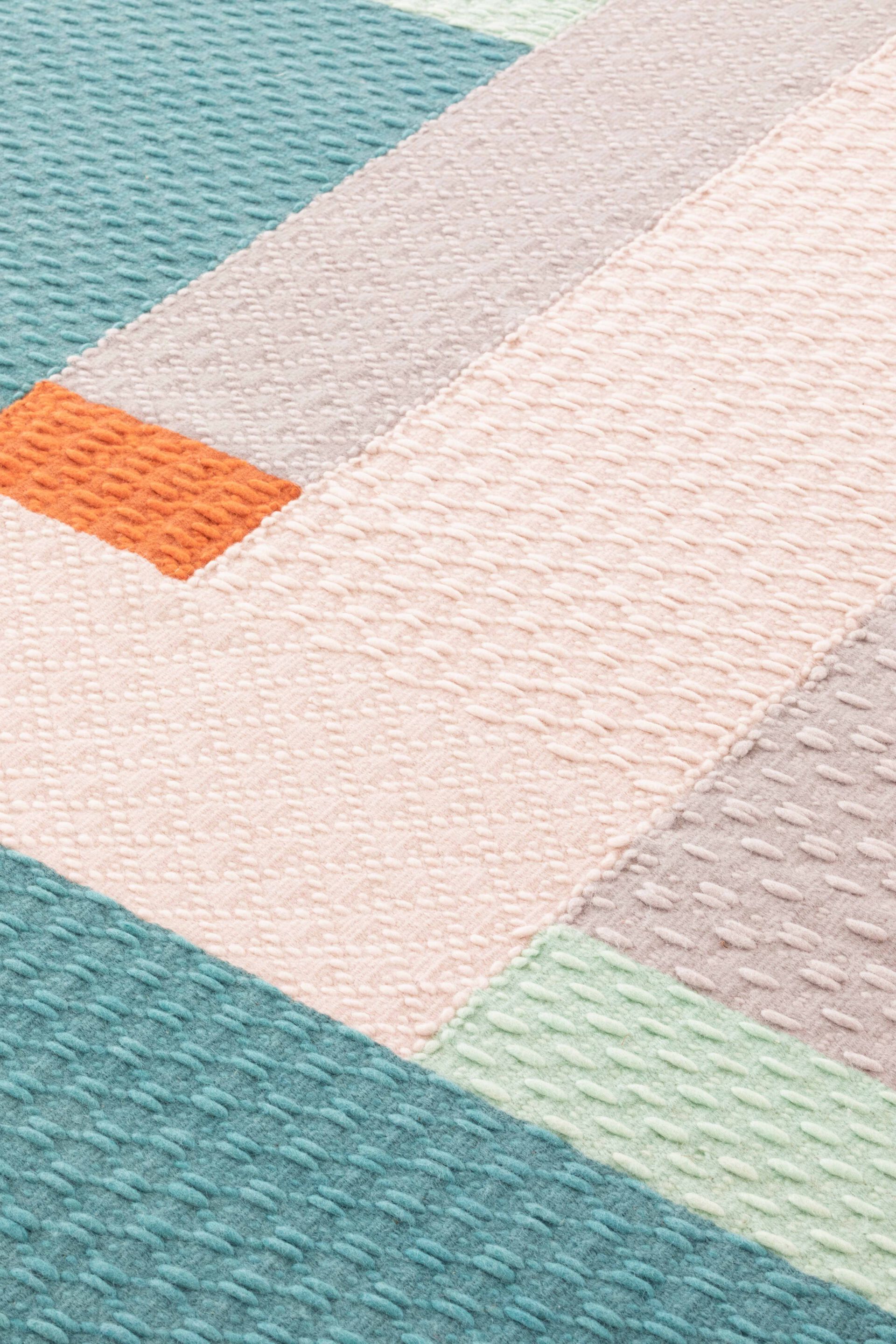 Прямоугольный шерстяной ковер GAN WEAVE MEETING POINT BLUE ARCH-00137645