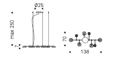 Подвесной светильник из боросиликатного стекла Cattelan italia Circuit ARCH-00034419 - Вид №3