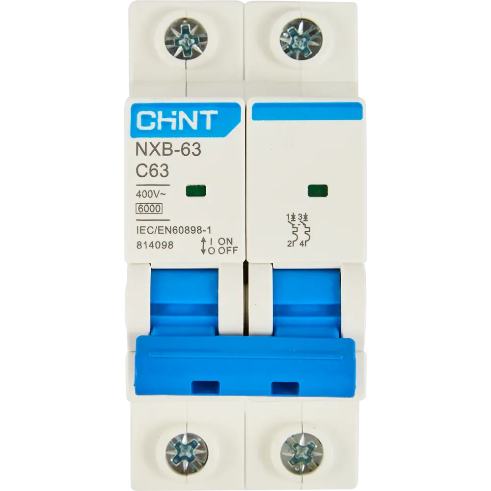 Автоматический выключатель CHINT NXB-63S 2P C63 А 6 кА 85683457 STLM-2080412  - Вид №1